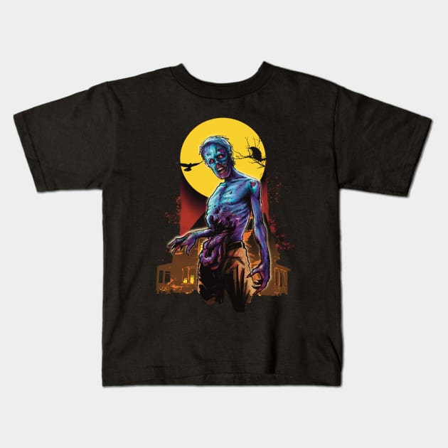 zombie hour Kids T-Shirt by Paskalamak